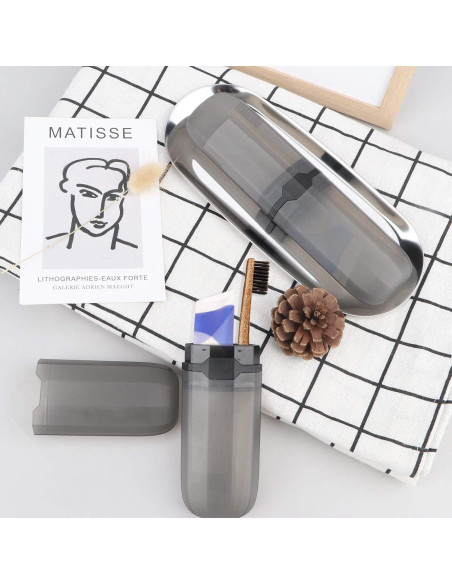 Estuche de Viaje para Cepillos de Dientes Yeeco Negro 20 cm