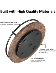 Organizador Lazy Susan KOKSTOP 22,86 cm Negro Madera Metal 2