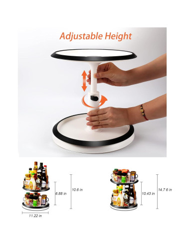 Organizador Giratorio 2 Niveles EsOfficce 27,94 cm Ajustable