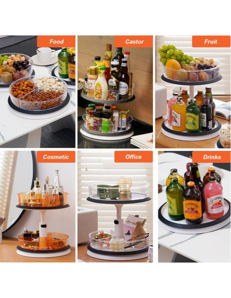 Organizador Giratorio 2 Niveles EsOfficce 27,94 cm Ajustable Organizador Giratorio 2 Niveles EsOfficce 27,94 cm Ajustable