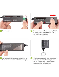 Bolígrafo Probador de Diamantes Szxhf + Lupa LED 60X 2