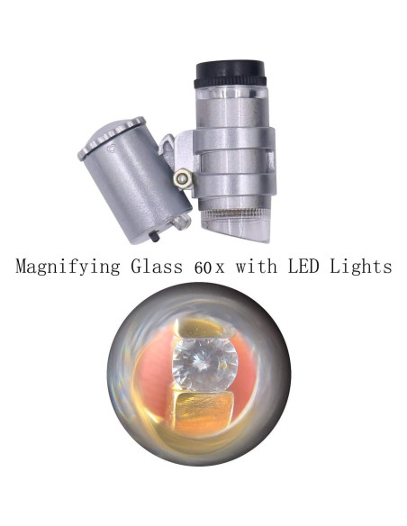 Bolígrafo Probador de Diamantes Szxhf + Lupa LED 60X