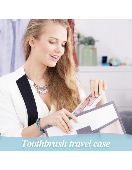 Estuche de Viaje para Cepillos de Dientes Gerkia Mármol Rosa