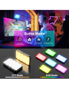 Luz de Video RGB Luxceo V10 LED Portátil Dimmable 3000K-6000K 2