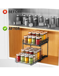 Organizador de Especias RCHYFEED 2 Niveles 1.63 kg Ajustable 2