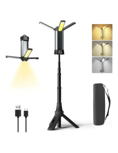 Luz de Trabajo LED Geisofu Recargable 2000 Lúmenes Soporte