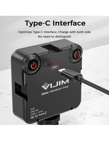Luz de Video LED Bi-Color ULANZI VL-81 3000mAh con Softbox