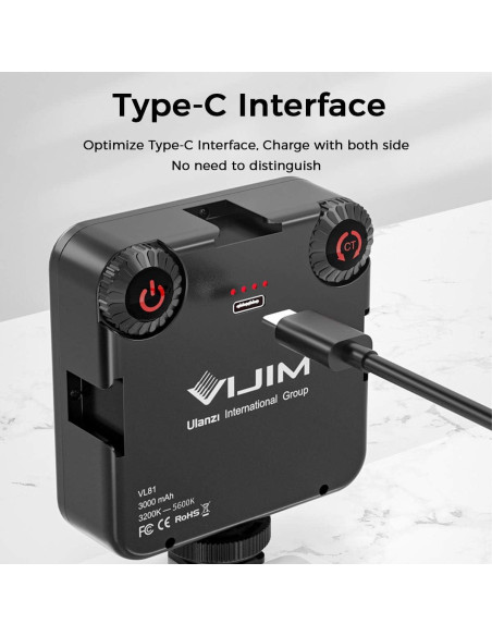 Luz de Video LED Bi-Color ULANZI VL-81 3000mAh con Softbox