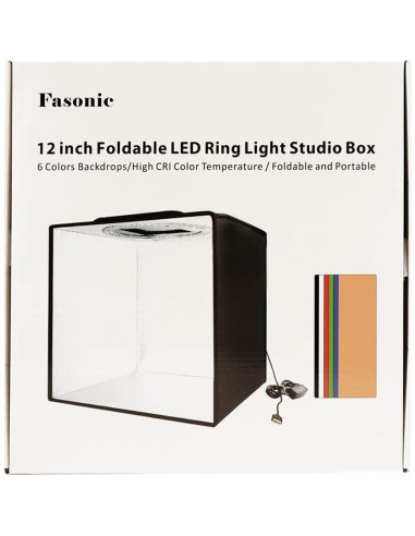 Estudio Fotográfico Portátil Fasonic 30x30 cm Bi-Color