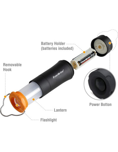 Linternas LED Portátiles EverBrite 2-en-1, Paquete de 2