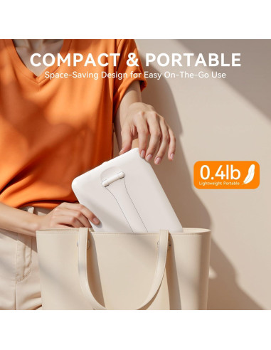 Espejo de Maquillaje Auxmir Blanco Portátil LED 18.8x13 cm