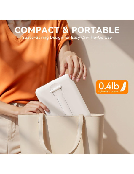 Espejo de Maquillaje Auxmir Blanco Portátil LED 18.8x13 cm