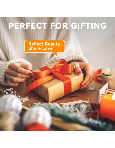 Espejo de Maquillaje Auxmir Blanco Portátil LED 18.8x13 cm