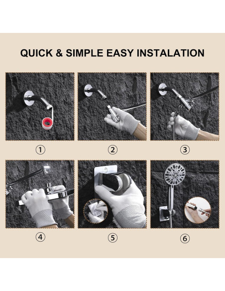 Cabezal de Ducha de Lluvia GAOZHIBST 35,56 cm con Ducha de Mano Cabezal de Ducha de Lluvia GAOZHIBST 35,56 cm con Ducha de Mano