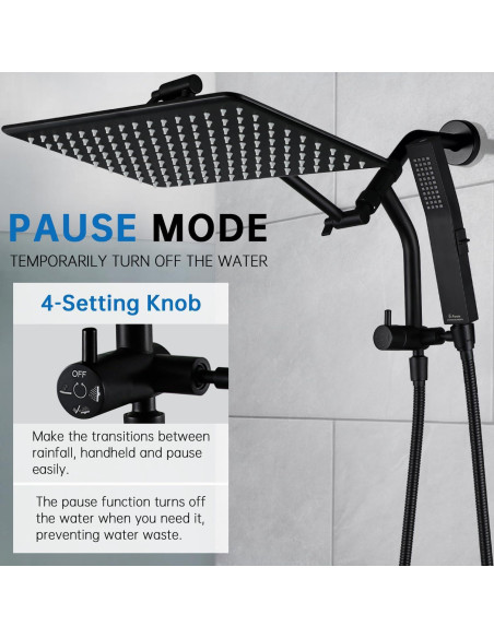 Cabezal de ducha de lluvia G-Promise 35,56 cm acero inoxidable Cabezal de ducha de lluvia G-Promise 35,56 cm acero inoxidable