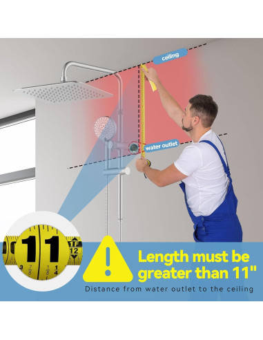 Cabeza de Ducha de Lluvia MakeFit 10" Cromo 2 en 1