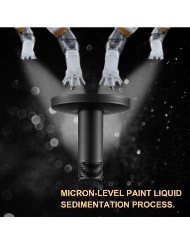 Brazo de Ducha OFFO 15,24 cm Acero Inoxidable Negro Mate