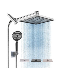 Cabezal de Ducha de Lluvia Cobbe 30 cm 6 Modos Cromo