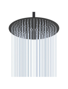 Cabezal de Ducha de Lluvia KINLIV 40 cm Acero Inoxidable Negro Mate