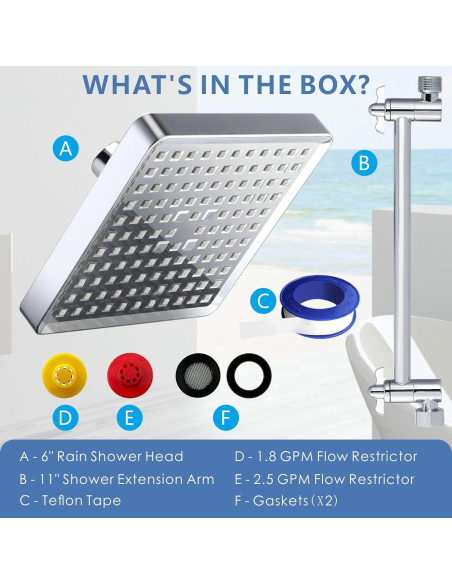 Cabezal de Ducha Voolan 15cm con Brazo de 28cm Cromo Cabezal de Ducha Voolan 15cm con Brazo de 28cm Cromo