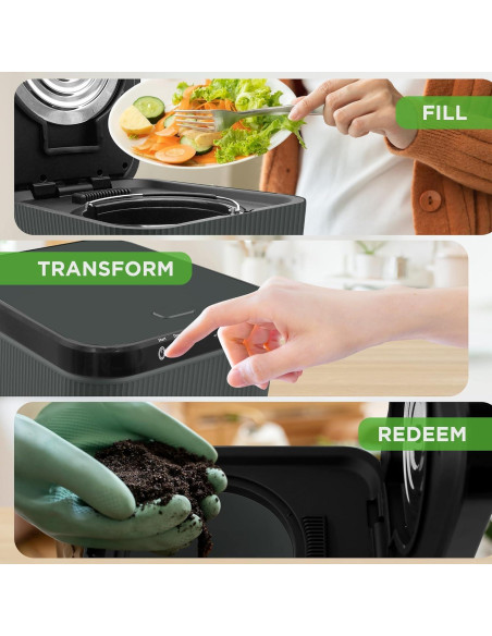 Compostador Eléctrico Nutrichef 3L Gris - Cubo de Cocina