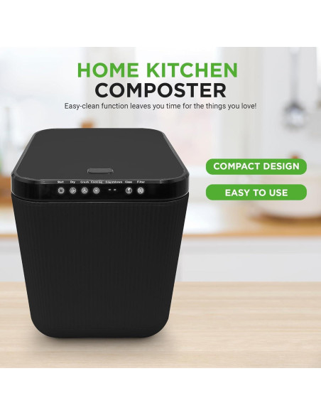 Compostador Eléctrico Nutrichef 3L Gris - Cubo de Cocina