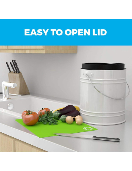 Bin de Compostaje 3L Cooler Kitchen Blanco Sin Olores