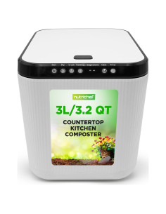 Contenedor de Compostaje NutriChef 3L Blanco - Sin Olores