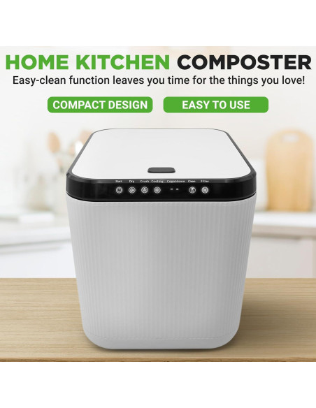 Contenedor de Compostaje NutriChef 3L Blanco - Sin Olores