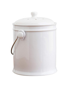 Bin de Compostaje Cerámica Natural Home 3,79L con Filtro