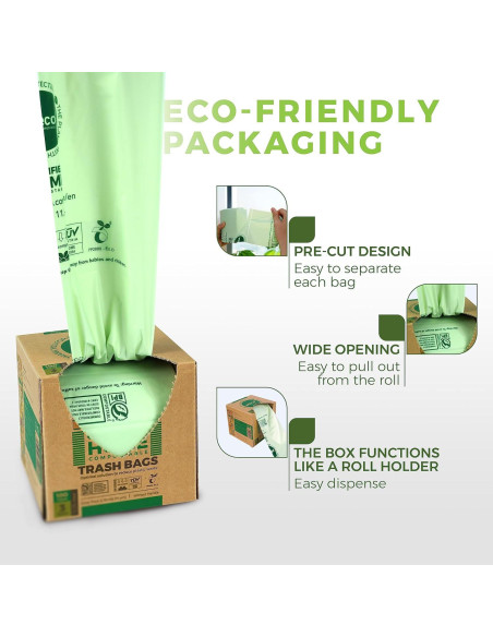 Bolsas Compostables ANECO 3 Galones 100 Unidades Extra Gruesas