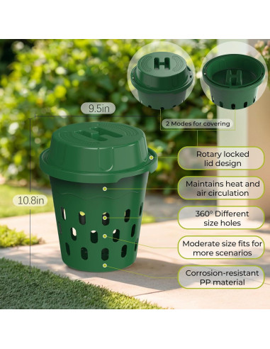Compostador de Gusanos Inground TOP XIAN 8L 2 Paquetes Verde