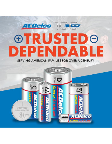 Baterías ACDelco Alcalinas 9V 4 Unidades - Vida Útil 7 Años