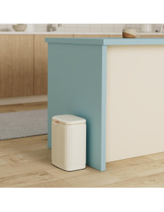 Cubo de Basura Colgante GloDeals 8L Acero Inoxidable Blanco 2