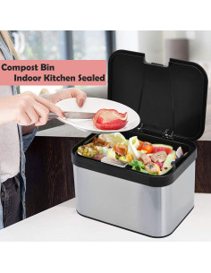 Contenedor de Compost Dullrout 4.3L Sellado para Cocina 2