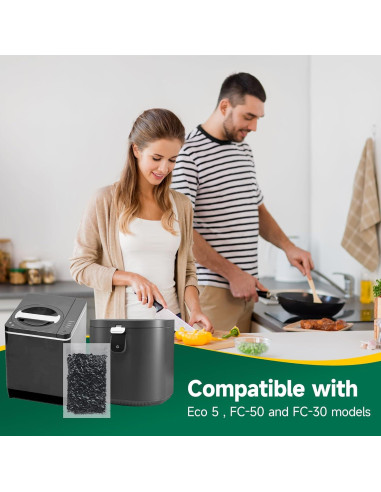 3 Paquetes 210g Filtros Carbón Activado FCFMY para Compostador