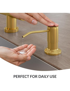 Dispensador de Jabón YOFOCOO Acero Inoxidable Dorado 119 cm 2