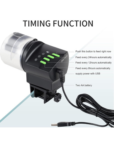 Dispensador Automático de Comida para Peces DXOPHIEX 100-200ml