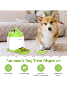 Dispensador de golosinas para perros PETGEEK automático verde 2