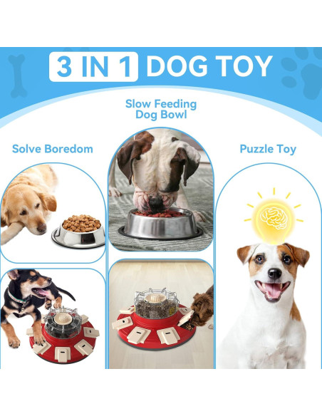 Juguete de Rompecabezas Interactivo Monotre 2 en 1 para Perros