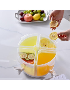 Dispensador de Bebidas PRTECY 5.5L 4 Compartimentos Blanco 2