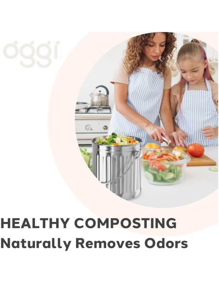 Juego de 2 Filtros de Carbón OGGI para Cubo de Compostaje