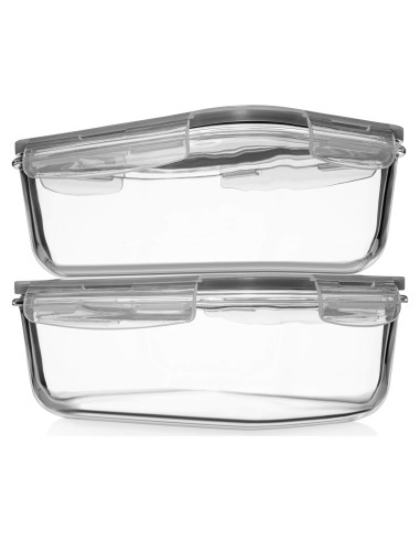 Recipientes de Almacenamiento de Vidrio Razab 8 Tazas 4 Piezas