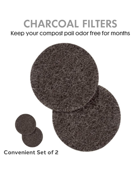 Juego de 2 Filtros de Carbón OGGI para Cubo de Compostaje