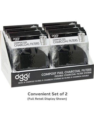 Juego de 2 Filtros de Carbón OGGI para Cubo de Compostaje