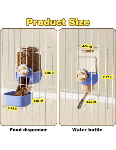Comedero y Bebedero Automático Kathson para Conejos 1,09 kg