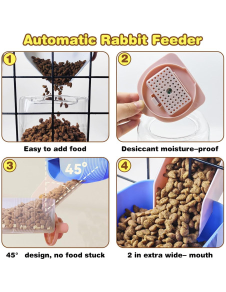 Comedero y Bebedero Automático Kathson para Conejos 1,09 kg