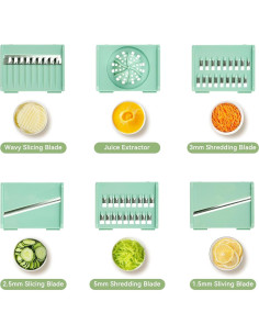 Ensaladera Multifuncional YUANYE 5.3L con Colador y Cuchillas 2