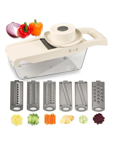 Mandolina 6 en 1 ZHANG XIAO QUAN, Rallador y Cortador de Verduras