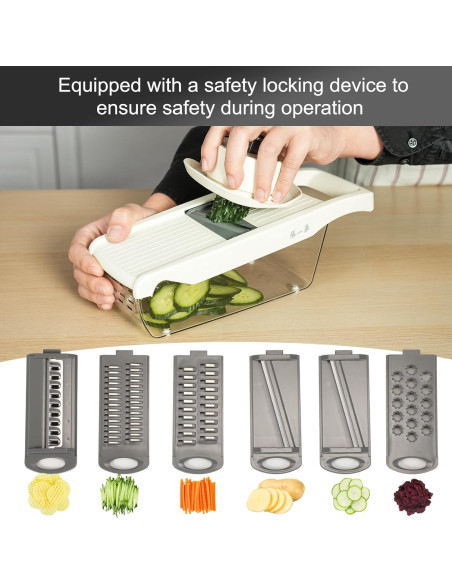 Mandolina 6 en 1 ZHANG XIAO QUAN, Rallador y Cortador de Verduras
